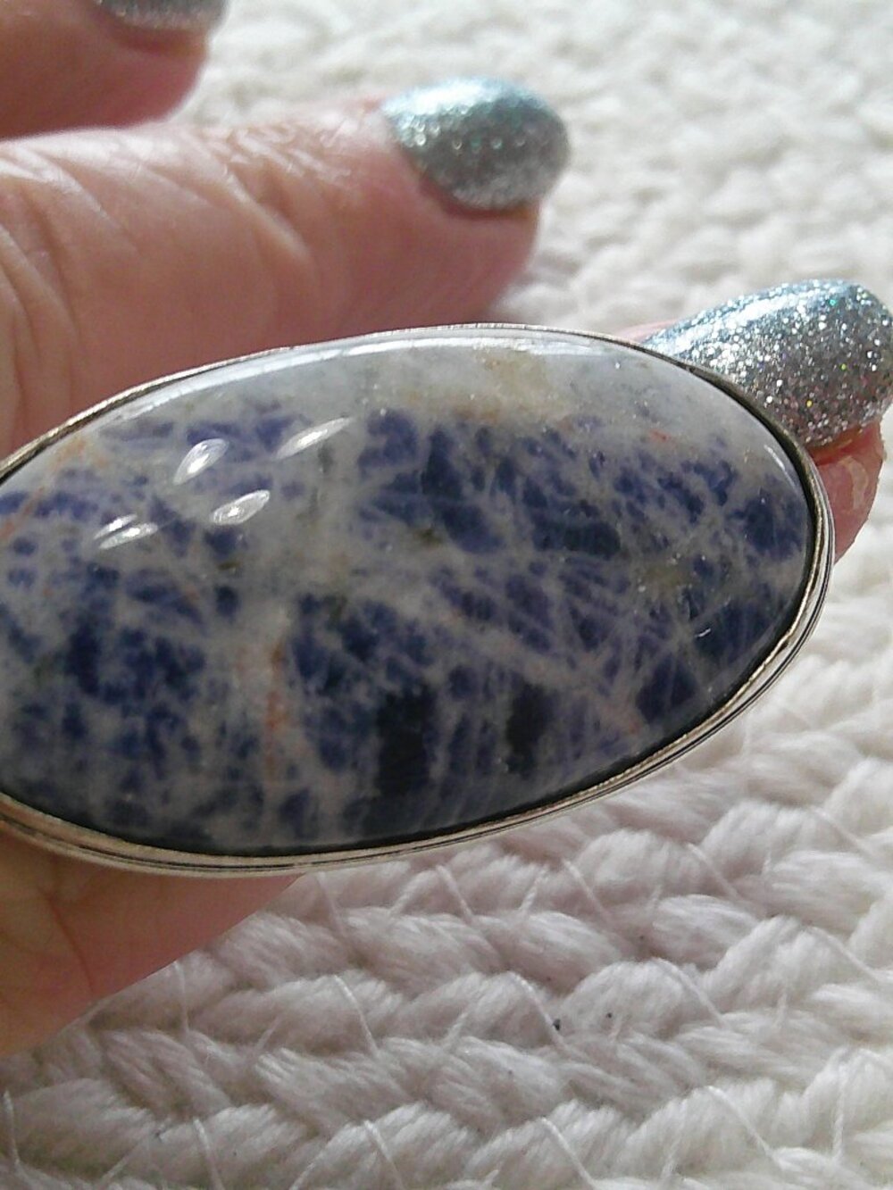 Gorgeous SODALITE Handmade Sterling 925 Ring Size 6.25 #863E